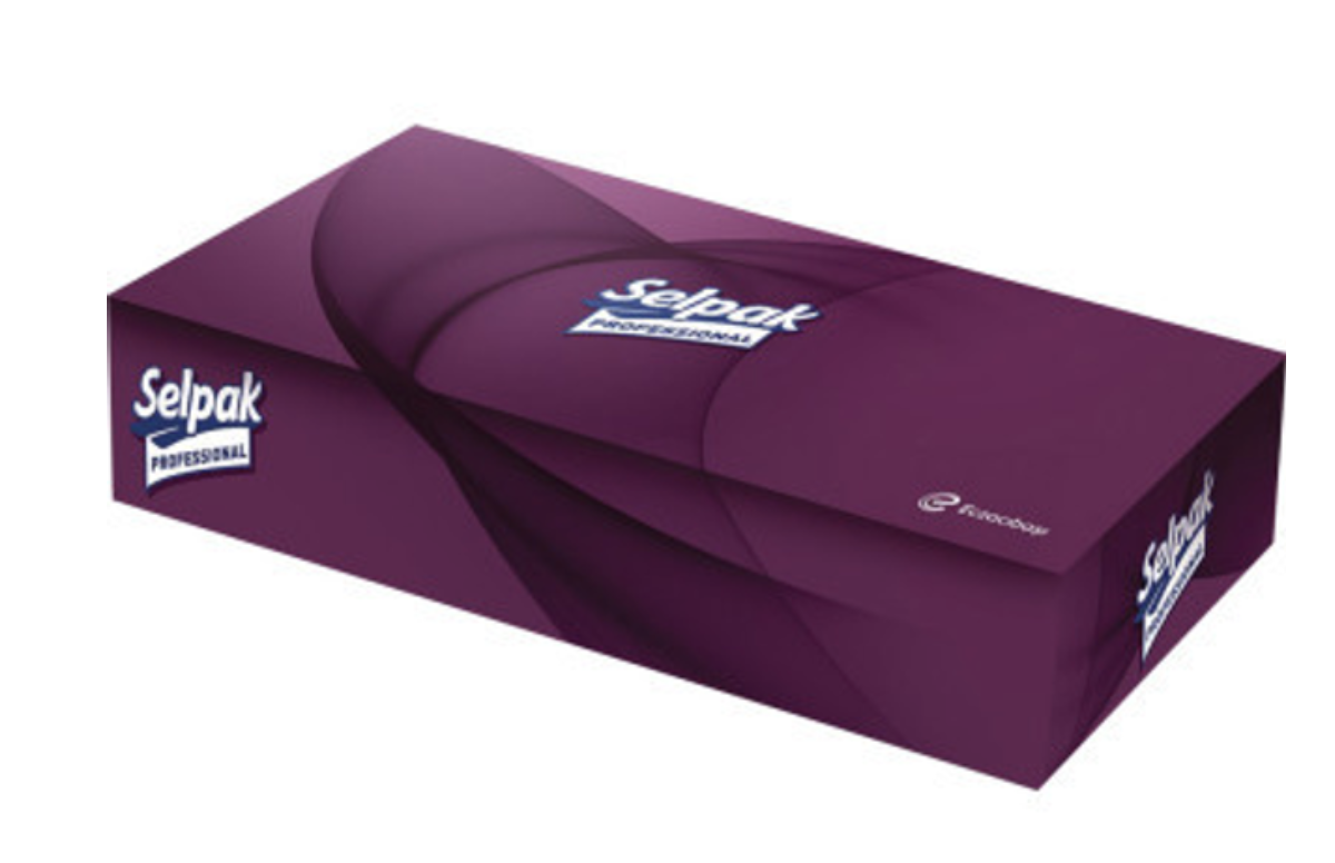 Серветки косметичні для обличчя Selpak Professional Extra 80шт/уп картон бокс